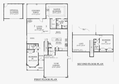 House Plan 2219 The Dawson Floor Plan - Plan Floor Architec House, HD Png Download, Free Download