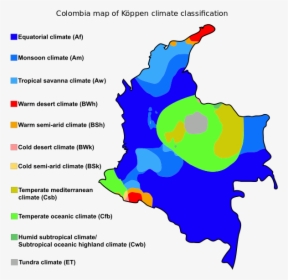 Colombia Climate Map, HD Png Download, Free Download