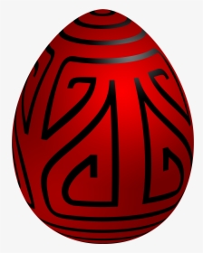 Easter Red Deco Egg Png Clip Art - Clip Art, Transparent Png, Free Download