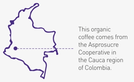 Cafe Femenino Origin Map Colombia - Mapa Do Mundo Colombia, HD Png Download, Free Download