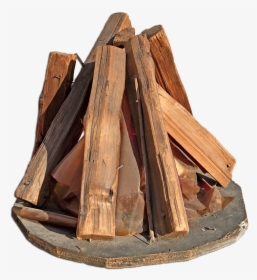 Wood Fire - Pile Of Wood For Fire, HD Png Download, Free Download