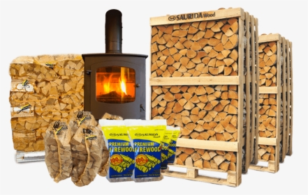 Firewood Logs Birch Ash And Oak With The Burner - Nut, HD Png Download, Free Download