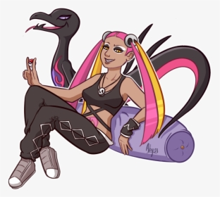 A Transparent Plumeria With Her Salazzle For A Friendo - Salazzle And Plumeria, HD Png Download, Free Download