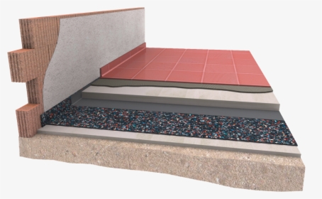 Damtec Estra Aufbau - Acoustic Insulation Concrete Floor, HD Png Download, Free Download