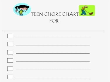 Free Teen Chore Chart Free Adobe Pdf Template Templates - Parallel, HD Png Download, Free Download