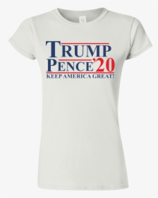 Trump Pence 2020 Softstyle Ladies - Active Shirt, HD Png Download, Free Download