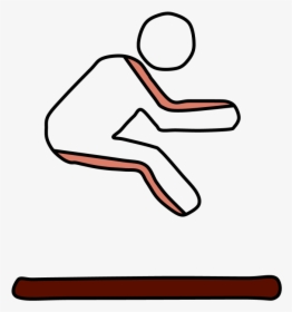 Long Jumper - Line Art, HD Png Download, Free Download