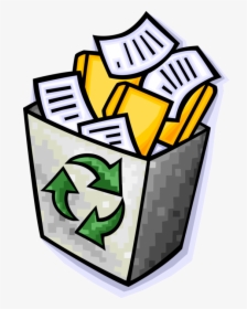 Vector Illustration Of Recycle Bin Container Holds - Imagenes De Reciclaje Para Dibujar, HD Png Download, Free Download