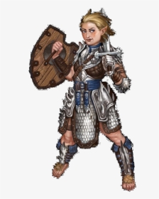 Clip Art F Paladin Plate Armor - Female Halfling Warrior, HD Png Download, Free Download
