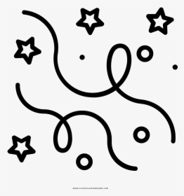 Streamers Coloring Page - Star Shooting Line Clip Art, HD Png Download, Free Download