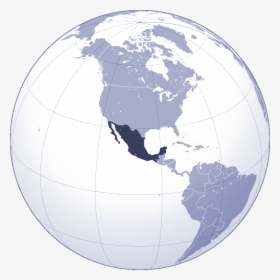 Where Is Mexico Located Large Map - Central America On A Globe, HD Png Download, Free Download