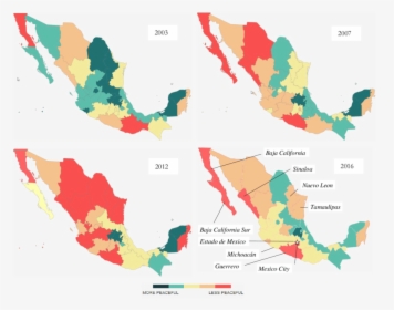 Map Of Milestones In Violence In Mexico   - Atlas, HD Png Download, Free Download