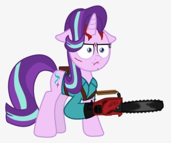 Ejlightning007arts, Ash Williams, Blood, Chainsaw, - Starlight Glimmer Evil Dead, HD Png Download, Free Download