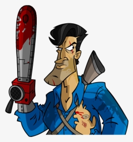 Ash Williams Cartoon , Png Download - Cartoon, Transparent Png, Free Download