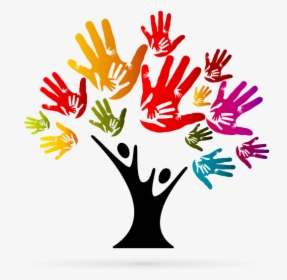 Hand Print Tree Png, Transparent Png, Free Download