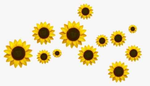 #flower #sunflower #emoji #crown #tumblr #beautiful - Transparent Emoji Crown, HD Png Download, Free Download