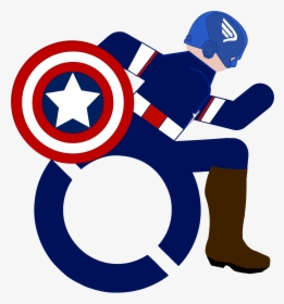 Disabled Captain America New - Printable Captain America Template, HD Png Download, Free Download