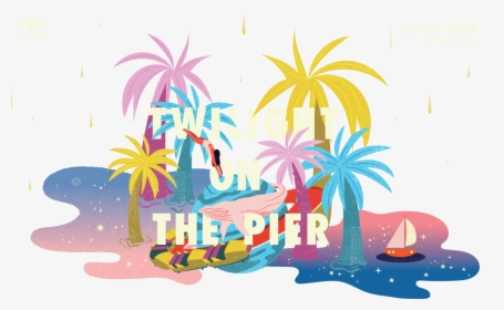 Santa Monica Pier Illustration, HD Png Download, Free Download