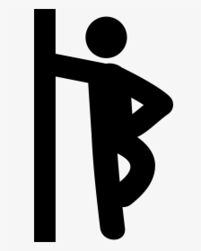 Man Leaning Against The Wall - Sign, HD Png Download, Free Download