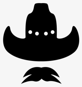 Facial Hair Cowboy Hat Beard - Cowboy Hat And Mustache Png, Transparent Png, Free Download