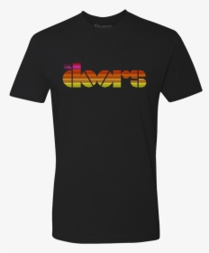 The Doors Santa Monica Logo T-shirt Black Short Sleeve - Gracie Jiu Jitsu Shirt, HD Png Download, Free Download