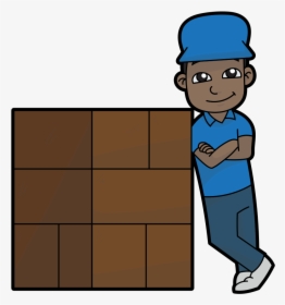 Black Delivery Guy Cartoon, HD Png Download, Free Download