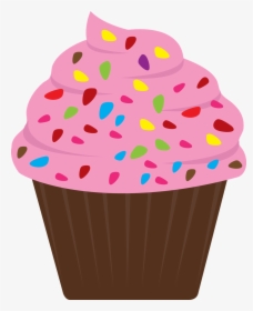 Clipart Cupcakes With Sprinkles, HD Png Download, Free Download