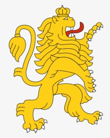 Line Art,art,yellow - Bulgarian Coat Of Arms Lion, HD Png Download, Free Download