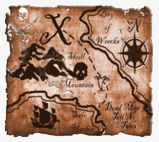Pirate Map - Pirate Treasure Map Png, Transparent Png, Free Download