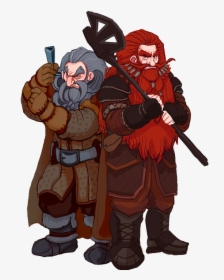 The Hobbit, Oin And Gloin By Art-calavera - Gloin The Hobbit Illustration, HD Png Download, Free Download