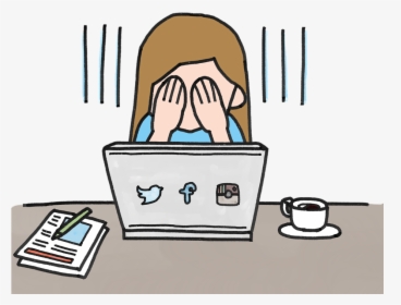 Worried Person Clip Art - Cyberbullying Sad, HD Png Download, Free Download