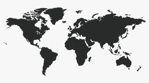 World Map Dark Grey, HD Png Download, Free Download