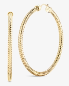 Roberto Coin Large Hoop Earrings - Body Jewelry, HD Png Download, Free Download
