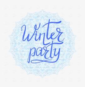 Winter Party Typographic Poster Stock Vector Image - Winter Party Clipart, HD Png Download, Free Download