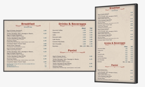 Coffee Shop Menu Board - Coffee Shop Digital Menu Board, HD Png Download, Free Download