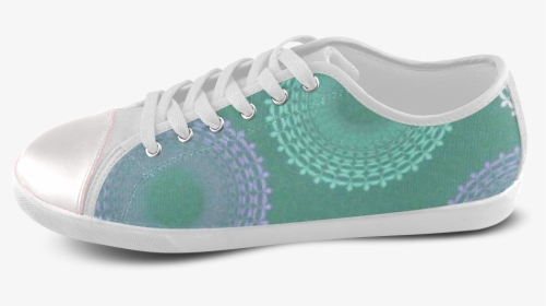 Teal Sea Foam Green Lace Doily Women"s Canvas Shoes - Water Shoe, HD Png Download, Free Download
