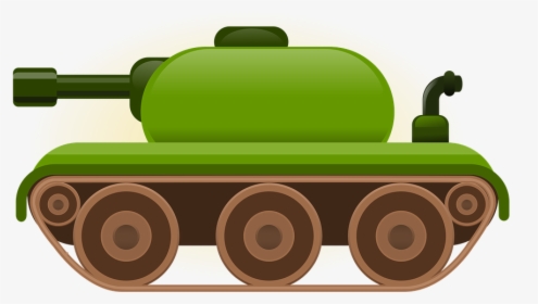 Tank, Green, Army, Vehicle, Military, Turret, Cartoon - Desenho Tanque Do Exército, HD Png Download, Free Download