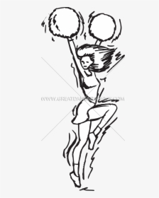 Picture Freeuse Library Cheerleaders Drawing Sketch - Sketch, HD Png Download, Free Download