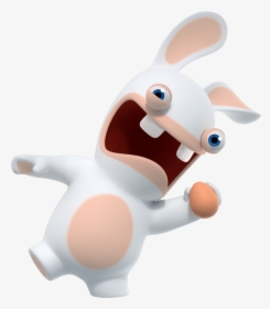 Rabbid Holding Egg - Rabbid Invasion Png, Transparent Png, Free Download