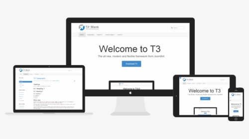 T3 Framework - Blank Template Joomla 3.9, HD Png Download, Free Download