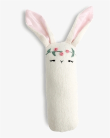 Floral Wreath Bunny Rattle - Rabbit, HD Png Download, Free Download