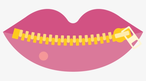 Lips Clipart Zipped - Zip Your Lips Png, Transparent Png, Free Download