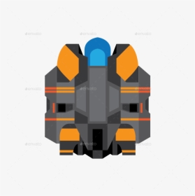Flat Sprites By Mii Design Graphicriver Ⓒ - Flat Vector Starship Sprites Shooter, HD Png Download, Free Download