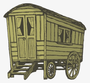 Gypsy Wagon Drawing, HD Png Download, Free Download