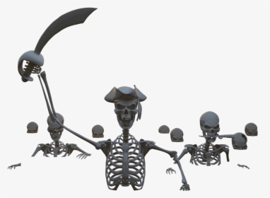 Pirate Skeleton Attack By Www - Skeleton, HD Png Download, Free Download
