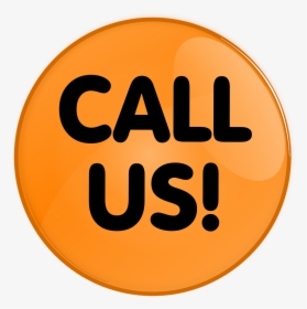 Button Round Contact Call Us Orange Icon Symbol - Contact Us Icon Transparent Round, HD Png Download, Free Download