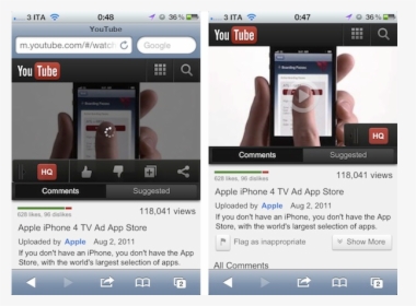Youtube"s Web App Gets New Design - Youtube Mobile Layout, HD Png Download, Free Download