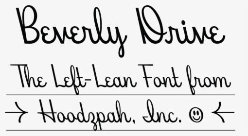 Beverly Drive, Left Lean Script From Hoodzpah - Handwriting, HD Png Download, Free Download