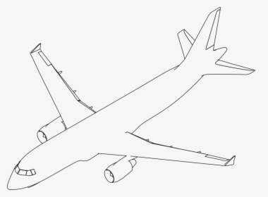 Airplane - Airplane Line Drawing, HD Png Download, Free Download