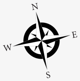 Compass Clip Art At Vector Transparent Png - Compass Clipart Black And White, Png Download, Free Download